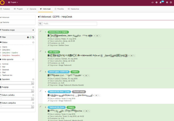 GDPR podrška korisnicima