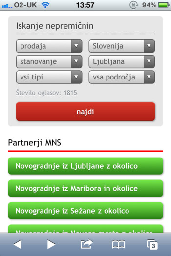 Portal skupine MNS (mreža novogradenj Slovenije)