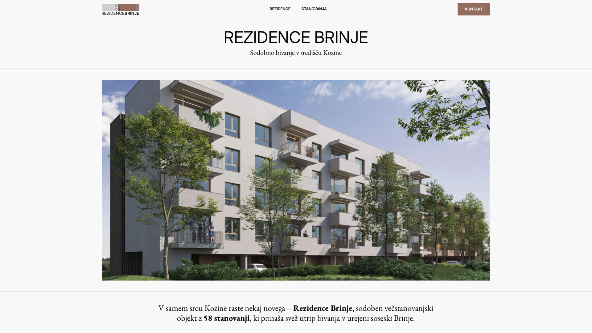 Rezidence Brinje - novogradnja Kozina