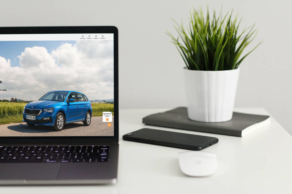Primer pristajalne spletne strani - Škoda Scala