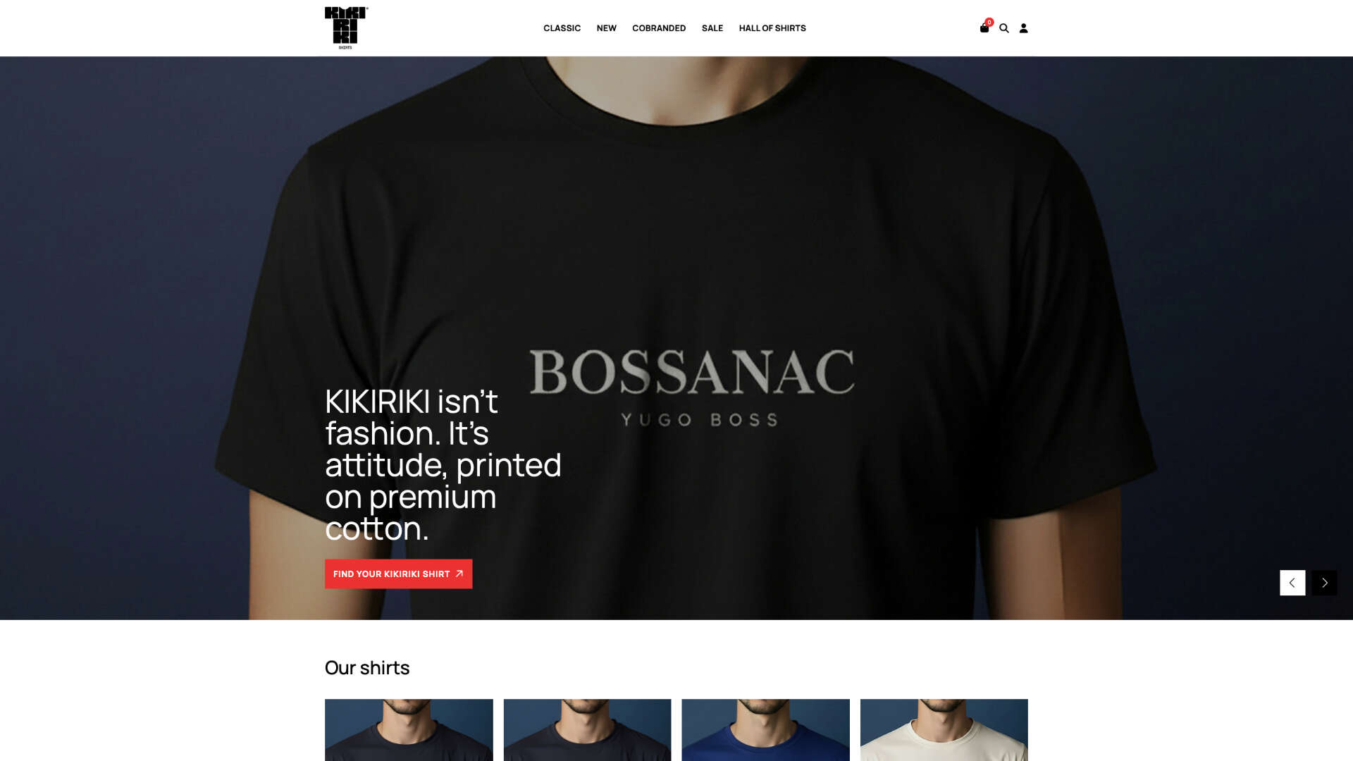 Kikirikishirts spletna trgovina