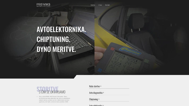 Spletna stran Proviks