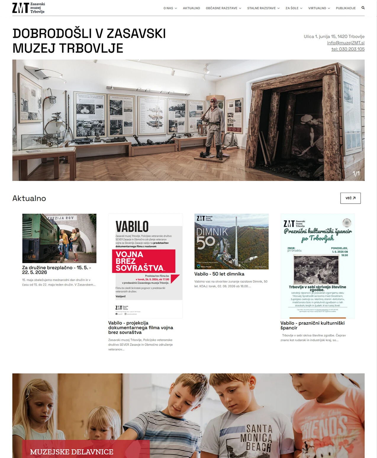 Zasavski muzej Trbovlje spletna stran