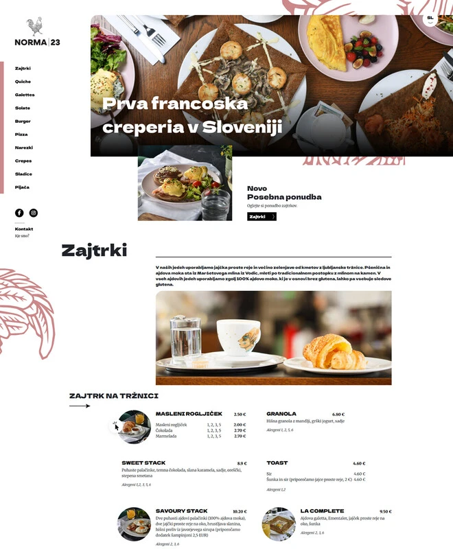 Spletna stran Norma 23